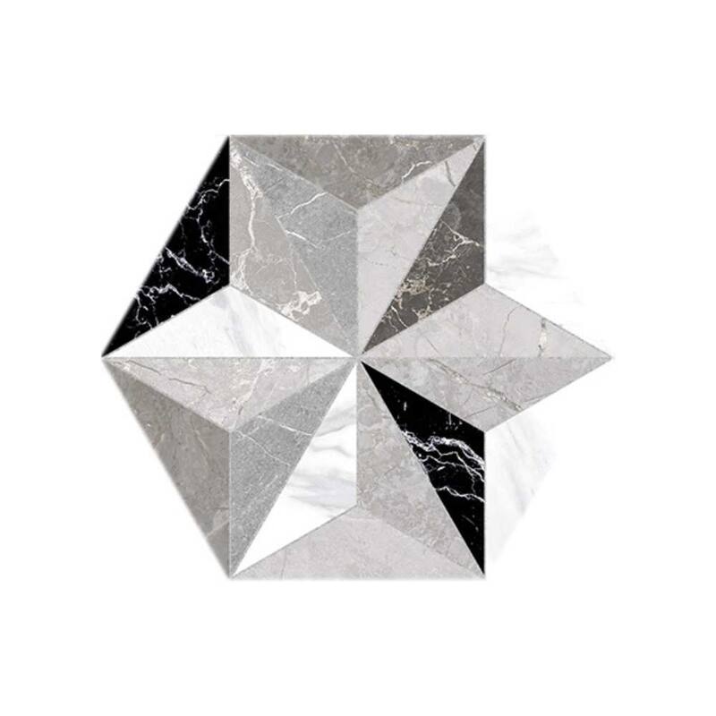 Osiris 8x9 Matte 3D Hexagon Porcelain Patterned Tile - Floor, Wall, Backsplash
