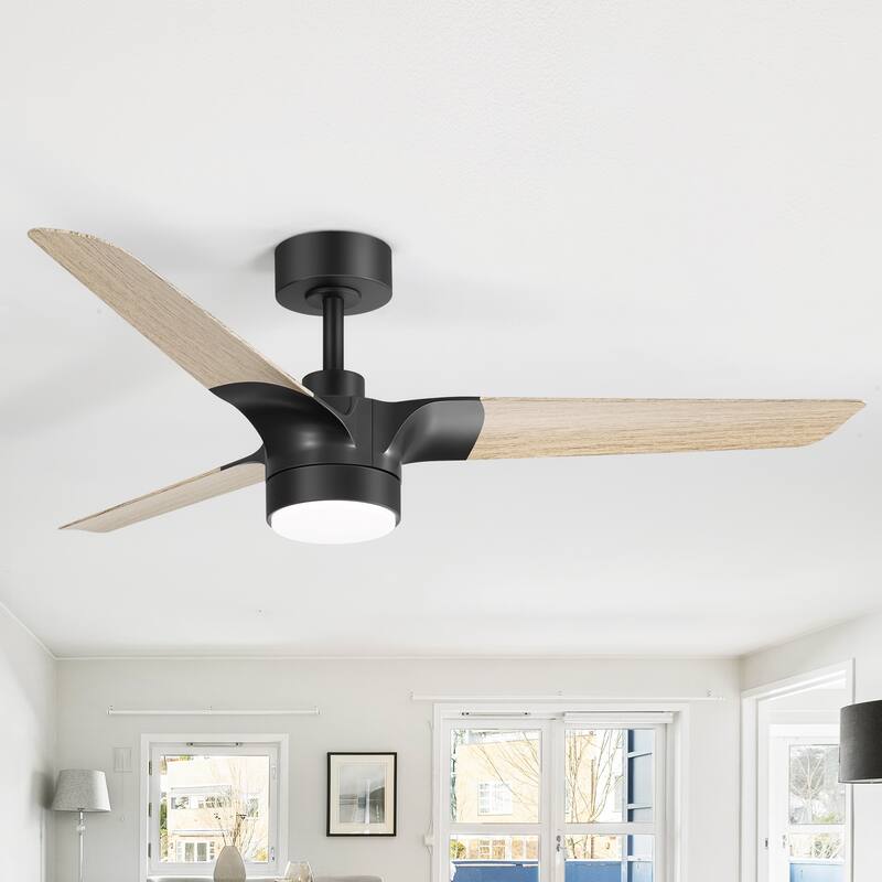 52" 3-Blade Modern LED Ceiling Fan with Light and Remote - Remote
