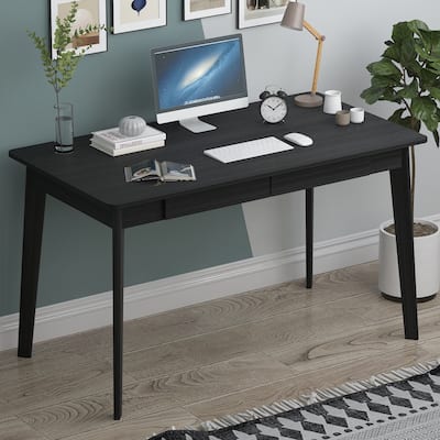 Modern Computer Desk Wood Work Tables With 2 Drawers