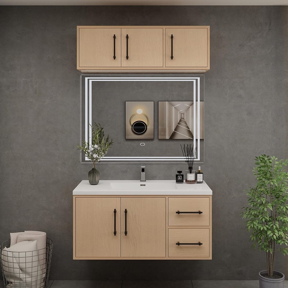 Victoria 42'' R Wall-Mounted Vanity Set with Motion Sensor LED light Top Cabinet
