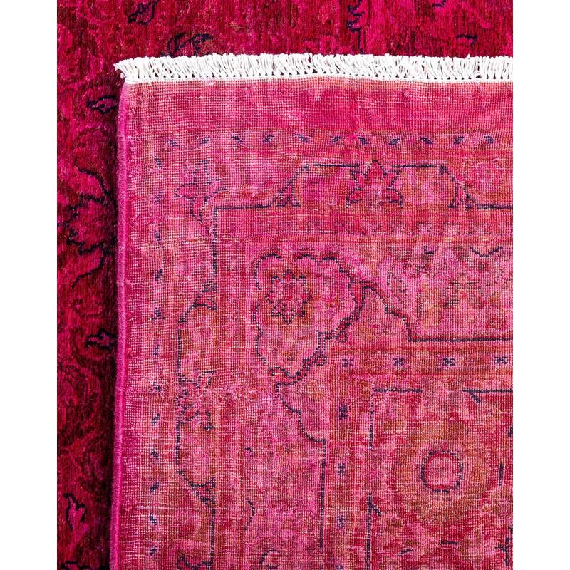 Fine Vibrance One-of-a-Kind Hand-Knotted Area Rug - Pink, 5' 10" x 8' 8" - 5' 10" x 8' 8"