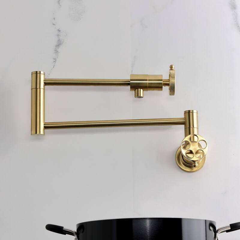 Wendell Two-Handle 1-Hole Wall Mount Pot Filler Faucet
