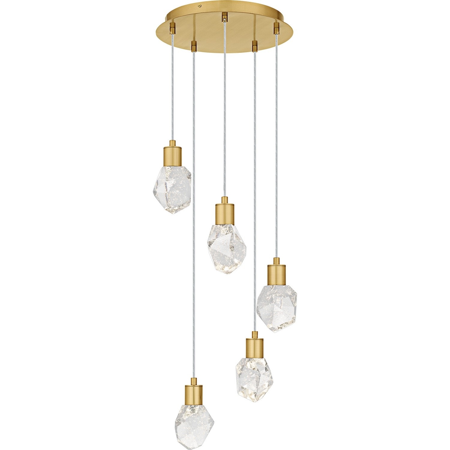Brushed Gold LED Pendant from the Skye Collection