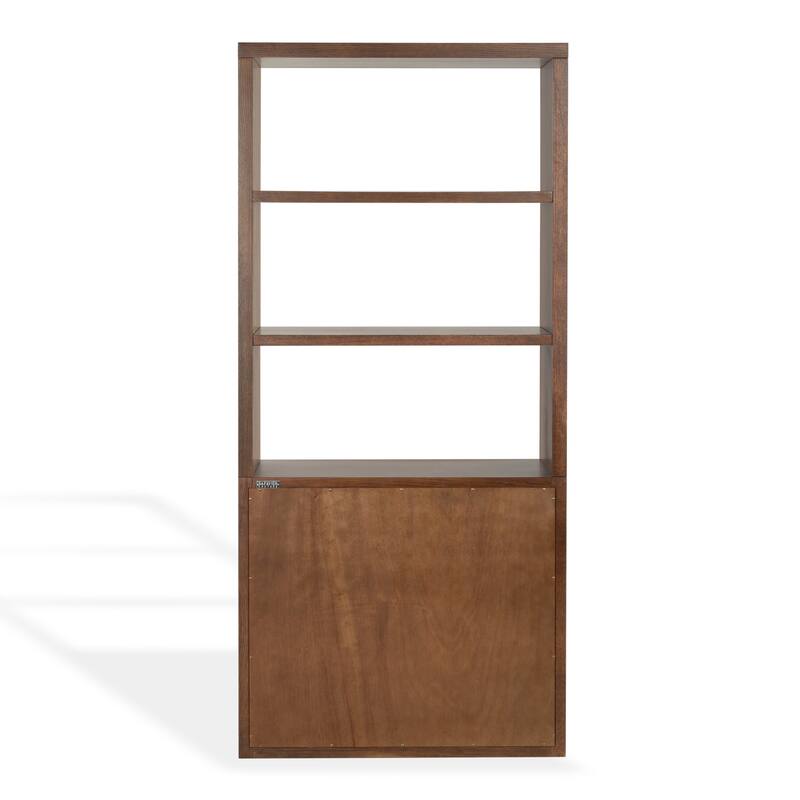 SAFAVIEH Couture Elanna Wood 4-Shelf Bookcase - 43"W x 15"D x 76"H