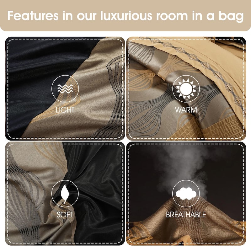 Nanshing Daniella 7-Piece Modern Geometric Comforter Set