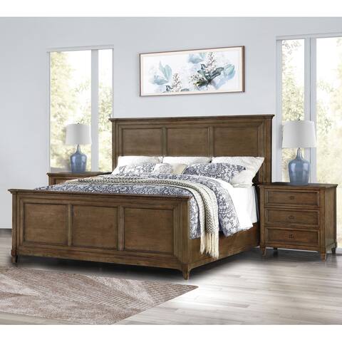 Abbyson Cypress 3 Piece Bedroom Set with Bed and Nighstands