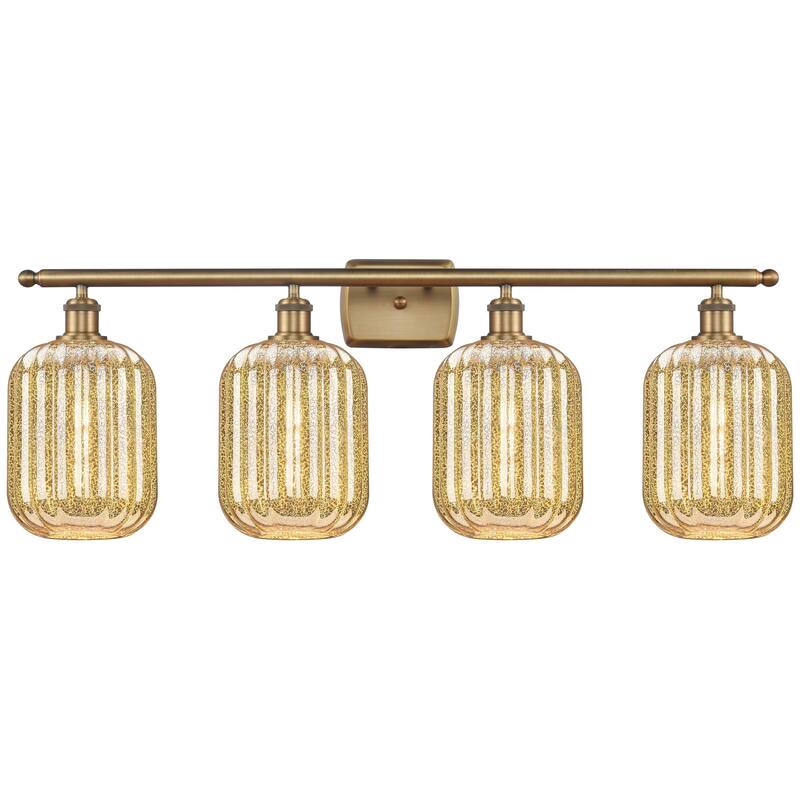 Innovations Lighting 516-4W-13-37 Preston Vanity Preston 4 Light 37" - Brushed Brass / Mercury