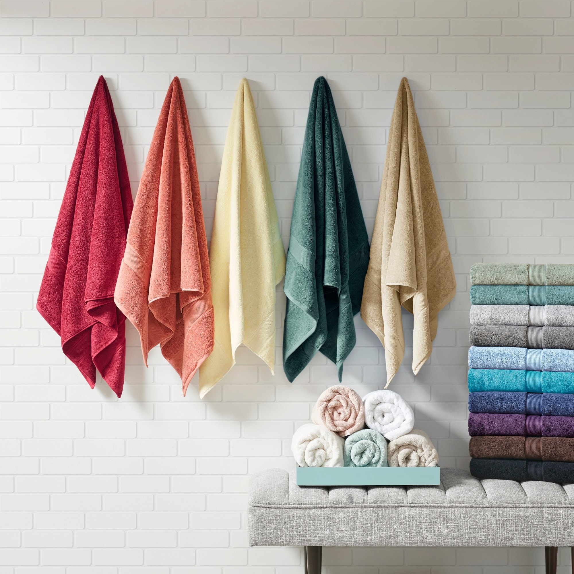 Monogrammed Bath Towel Sets-Signature Monogram Towels