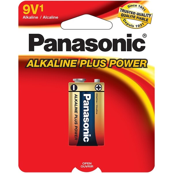 Panasonic Alkaline Plus Batteries, 9 Volt
