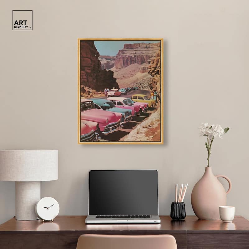 Vintage Canyon Visit Canvas by Art Remedy