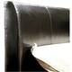 preview thumbnail 4 of 3, Platform Style Leatherette Queen Size Bed with Curved Headboard, Brown
