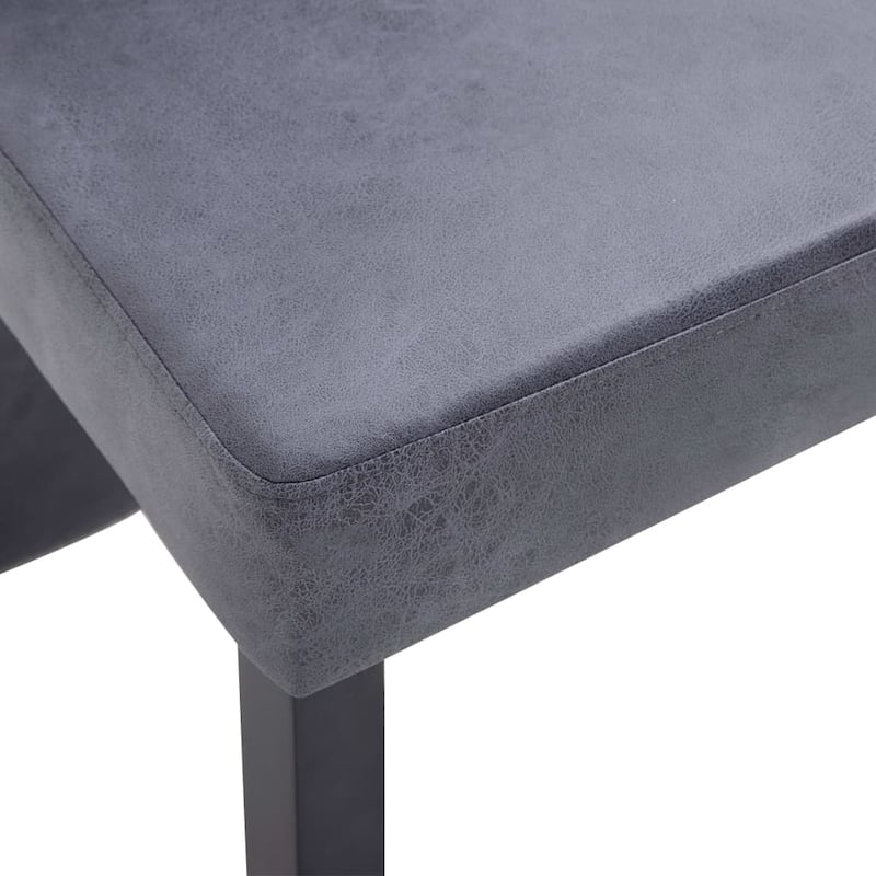 vidaXL Dining Chairs 4 pcs Gray Faux Suede Leather