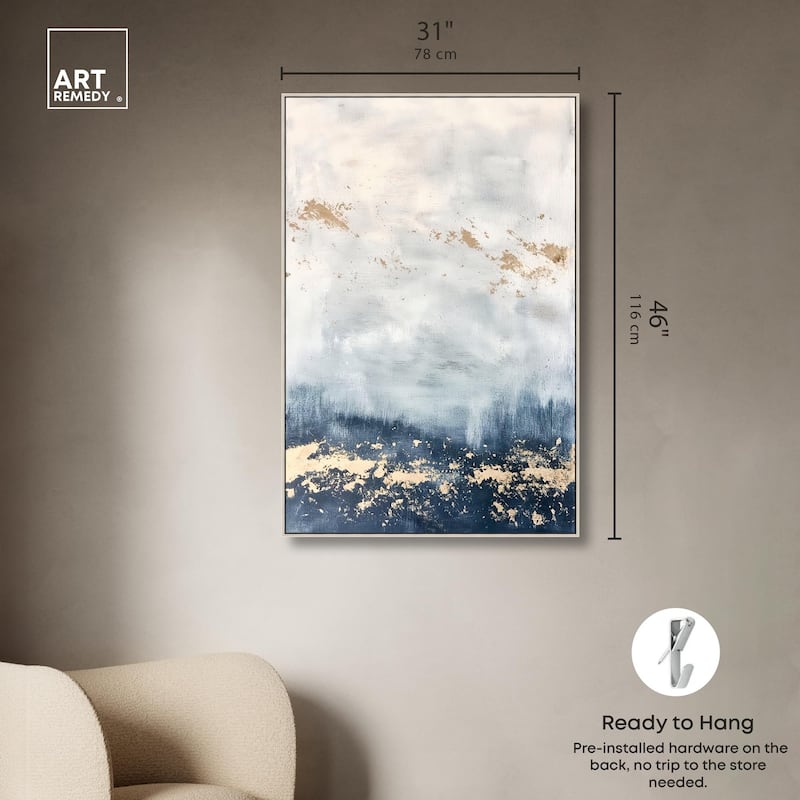 Ocean's Gold Hues II Canvas by Art Remedy