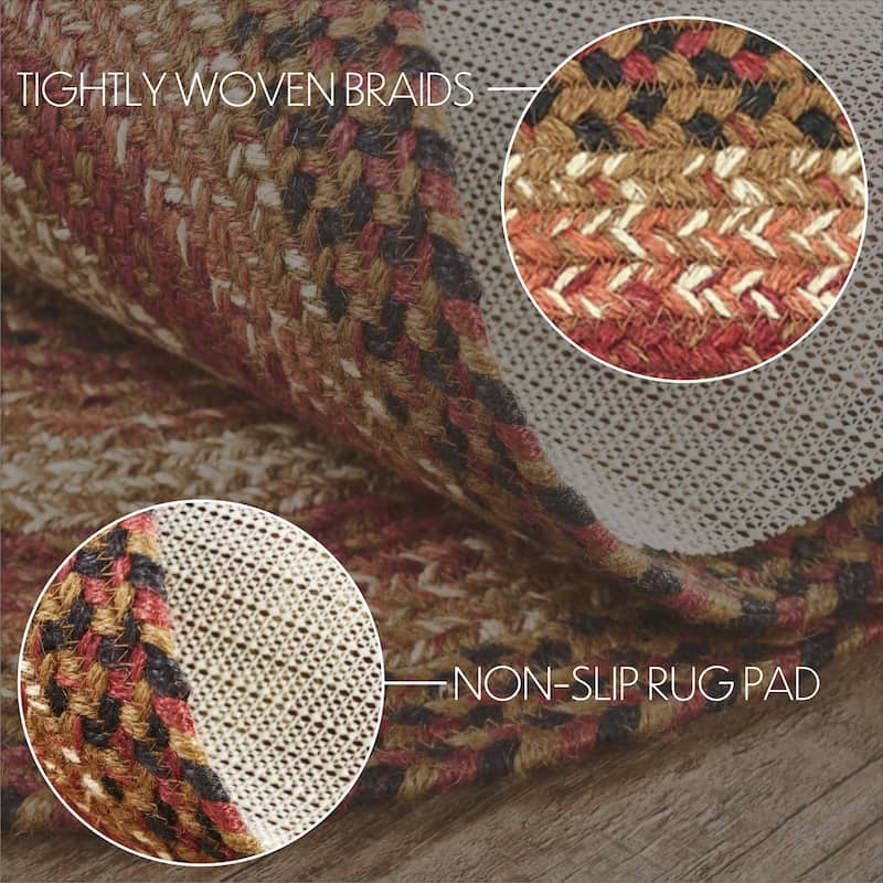 Ginger Spice Jute Rug Oval w/ Pad 60x96 - 6' x 8' Oval