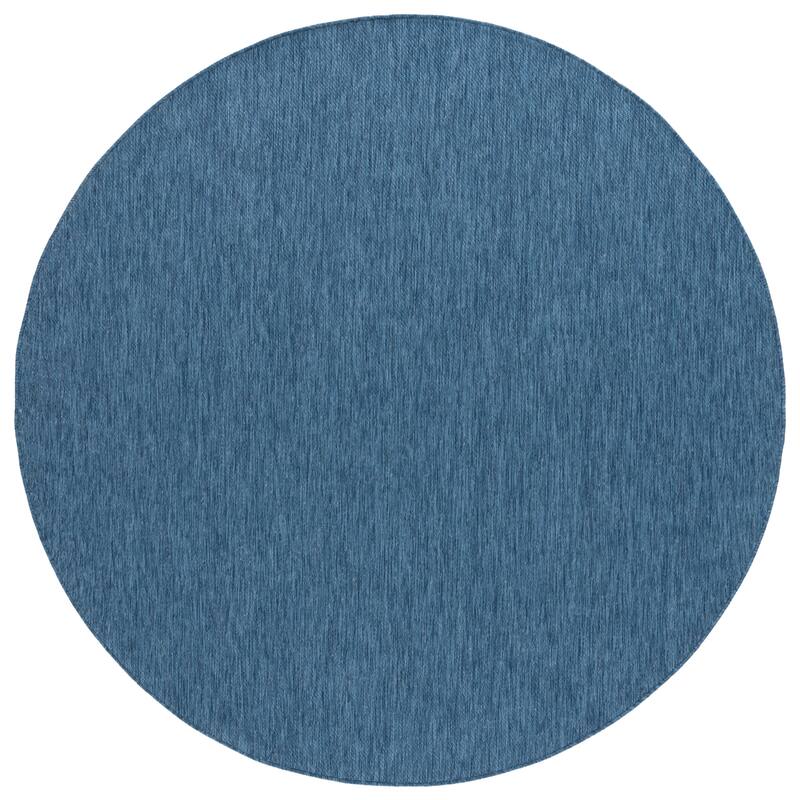 SAFAVIEH Beach House Umbra Transitional Rug - 6'7" Round - Blue