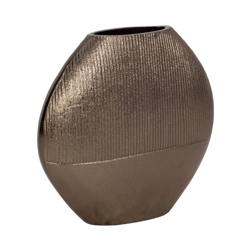 Modern Round Metal Table Vase - Flower Vase