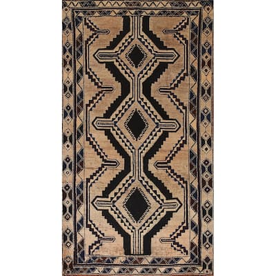 Vegetable Dye Lori Persian Vintage Area Rug Hand-knotted Wool Carpet - 3'10"x 8'0"