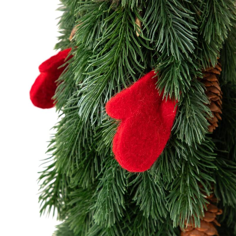 Frosted Gnome Tree Artificial Christmas Decoration - 14"