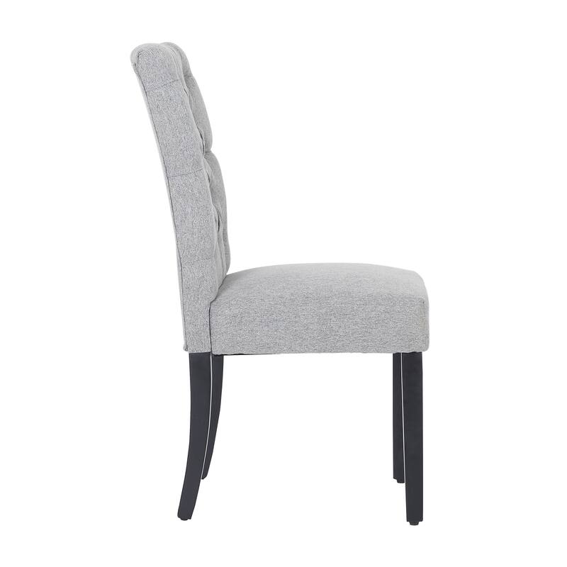 Grandview Tufted Upholstered Linen Fabric Dining Chair