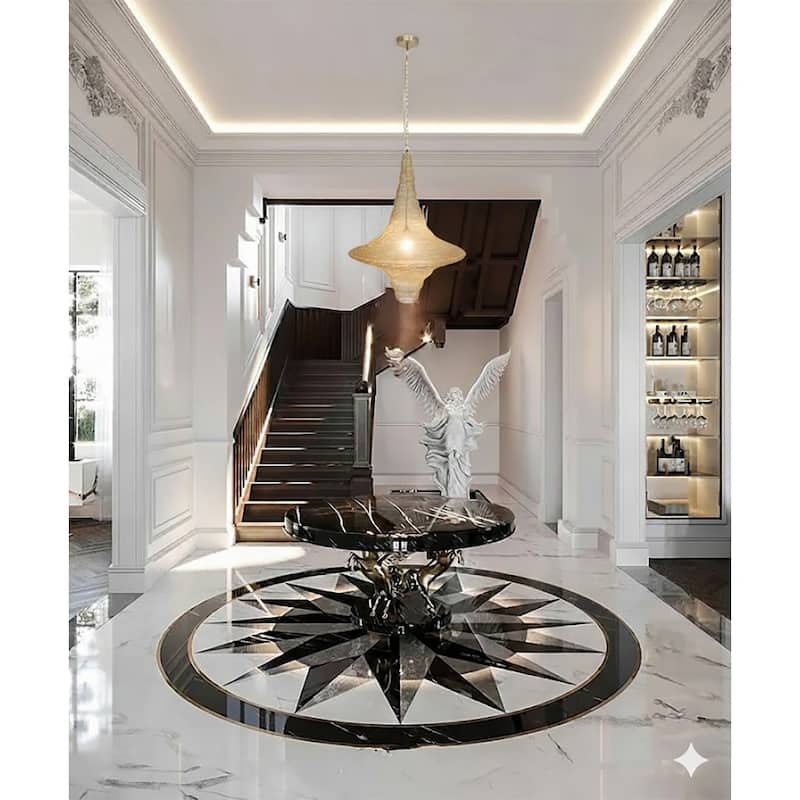 1-Light Gold Powder Coat Chain Basket Light