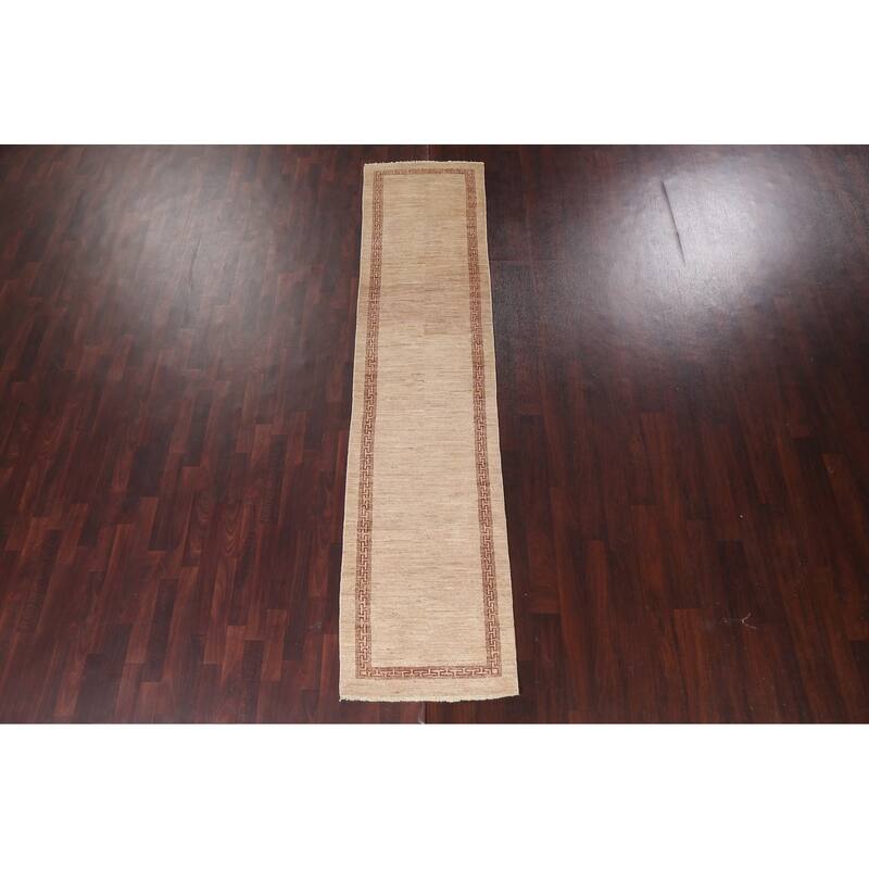 Gabbeh Kashkoli Oriental Wool Runner Rug Hand-knotted Staircase Carpet - 2'4" x 10'6"