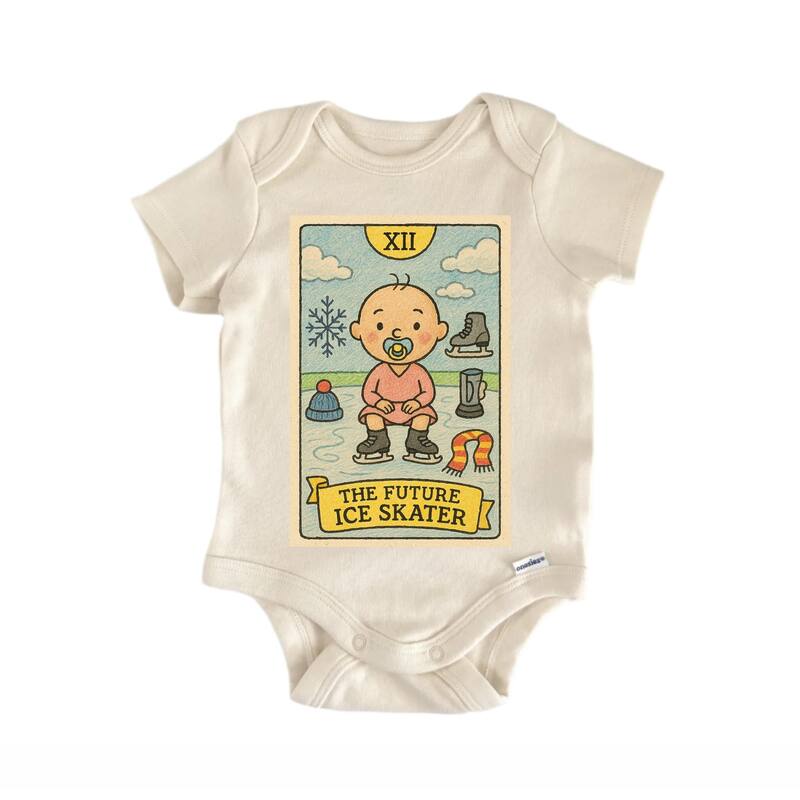 Ice Skater Tarot - Baby Bodysuit - White - Newborn