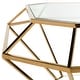 preview thumbnail 3 of 5, SAFAVIEH Couture Abena Geometric Gold Coffee Table - 47.3" W x 23.5" L x 30.8" H