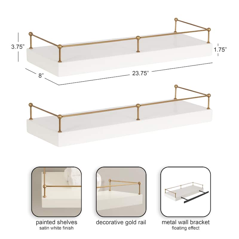 Kate and Laurel Havina Floating Shelf Set