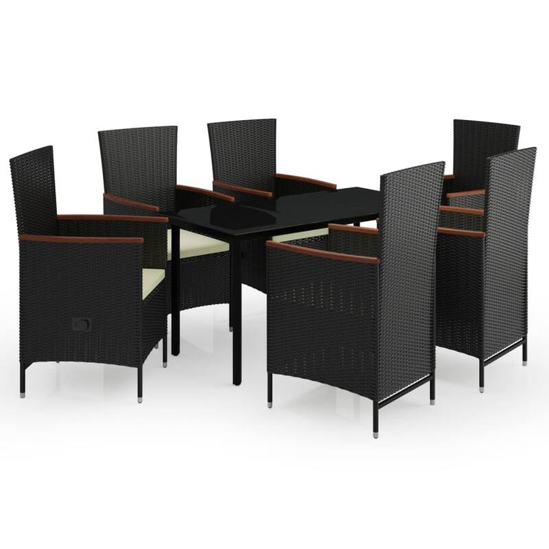 vidaXL Patio Dining Set 3/5/7 Piece Multi Colors 31.5"/55.1" Table Length