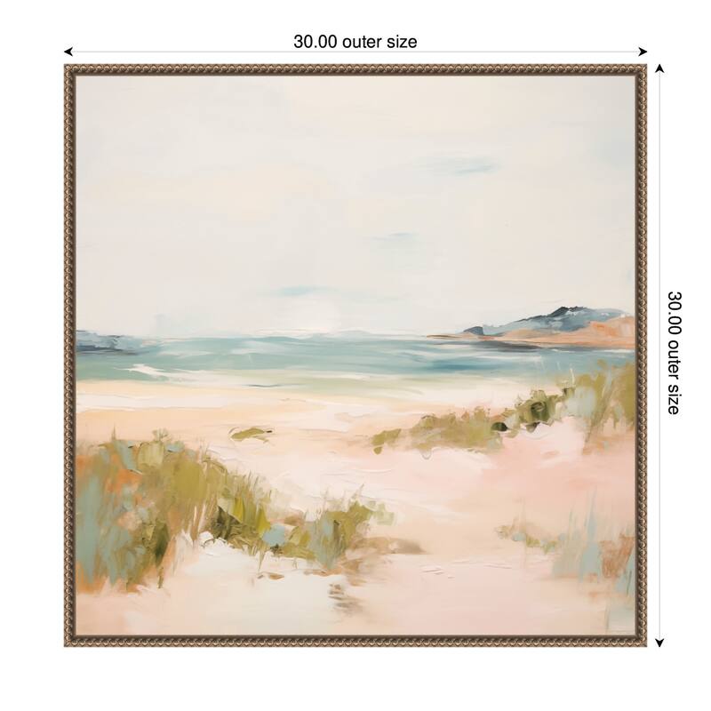 Kate and Laurel Tranquil Landscape V Square by Amy Lighthall Framed Canvas Wall Art Print