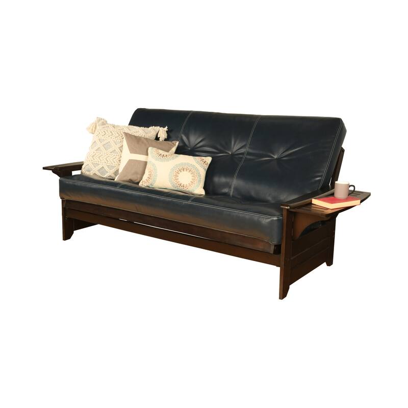 Copper Grove Dixie Espresso Full-size Futon Set with Bonded Leather Innerspring Mattress