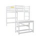 preview thumbnail 12 of 22, Twin High Loft Bed with Ladder landing Platform and Guardrails, White