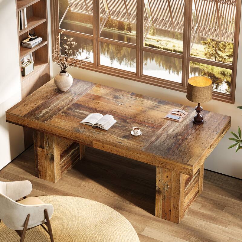 Large Computer Desk, Executive Desk, Home Office Writing Table, Conference Table Business Workstation for Working,Meeting