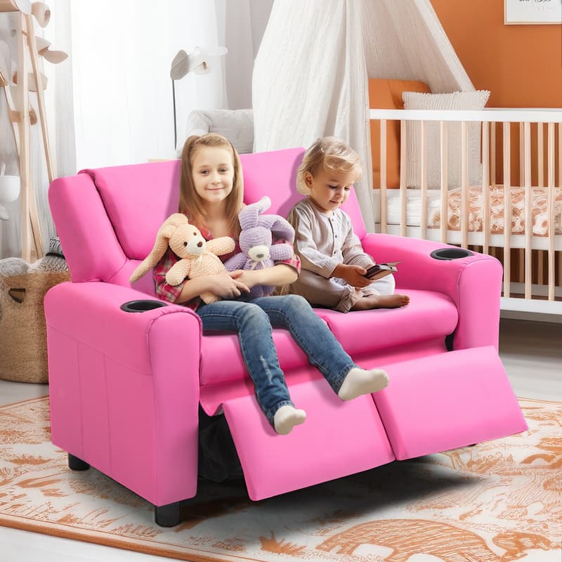 AVAWING Faux Leather Kids Recliner Lounge Sofa Chair