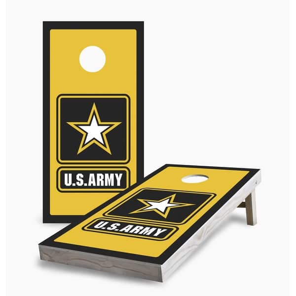 slide 2 of 7, US Army Cornhole Game (Choose Wraps or Boards) 2x4 Boards (24" x 48") - Include ALL Accessories