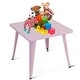 preview thumbnail 23 of 22, Costway Kids Steel 27'' Square Table Children Play Learn Activity