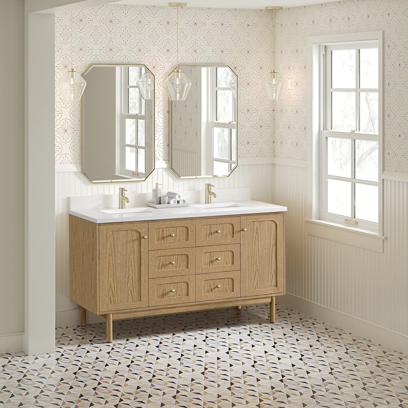 James Martin Vanities 545-V60D-1WZ Laurent 60" Free Standing Double