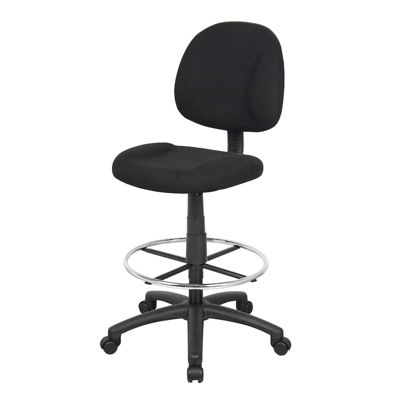 Boss Contoured Comfort Adjustable Rolling Drafting Stool Chair