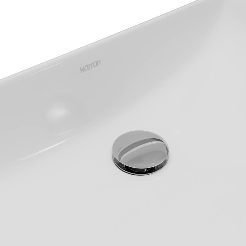 Karran Valera 24" Vitreous China Vessel Bathroom Sink in White