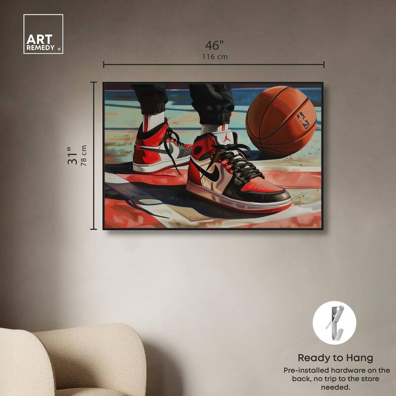 Down at the Court Canvas by Art Remedy