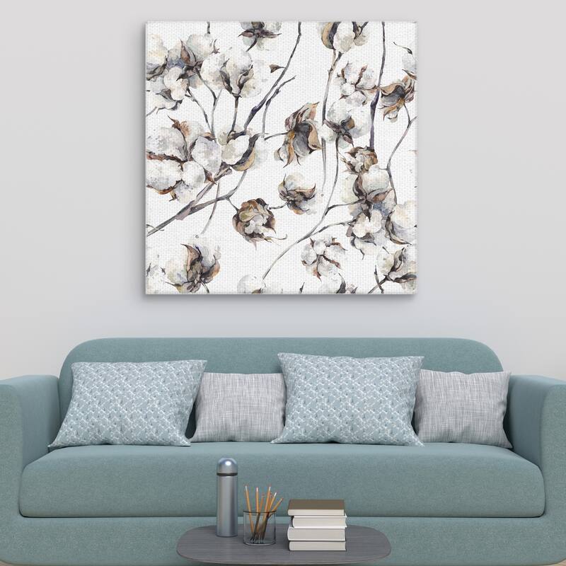 Cotton Blossoms by Belle Maison Canvas Art Print