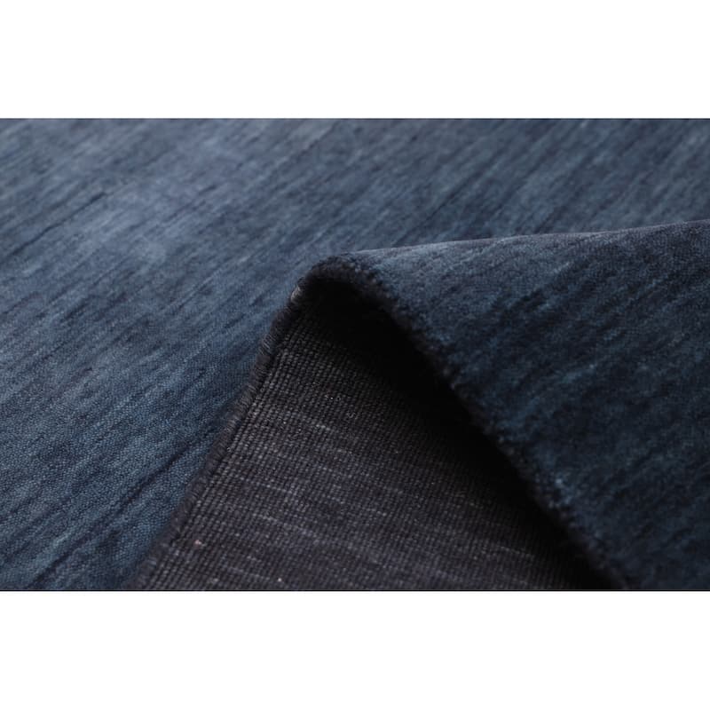 ECARPETGALLERY Hand Loomed Kashkuli Gabbeh Dark Blue Wool Rug - 5'4 x 7'7