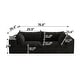 preview thumbnail 95 of 147, Modular Sectional Sofa Corduroy Upholstered Sleeper Sofa Convertible Cloud Accent Couch Deep Seat Chaise Lounge, DIY Combination
