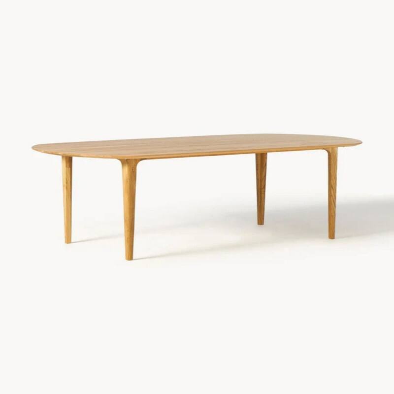 39.37 In Solid Oak Oval Table - Black