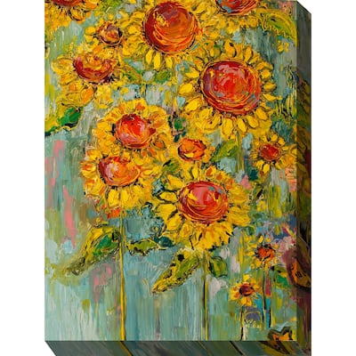 Hearts And Flowers Indoor/Outdoor Art - Multi-color