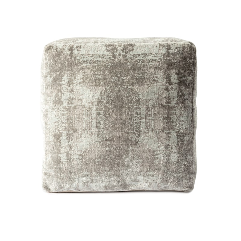 Sevita Modern Abstract Polyester Blend Pouf