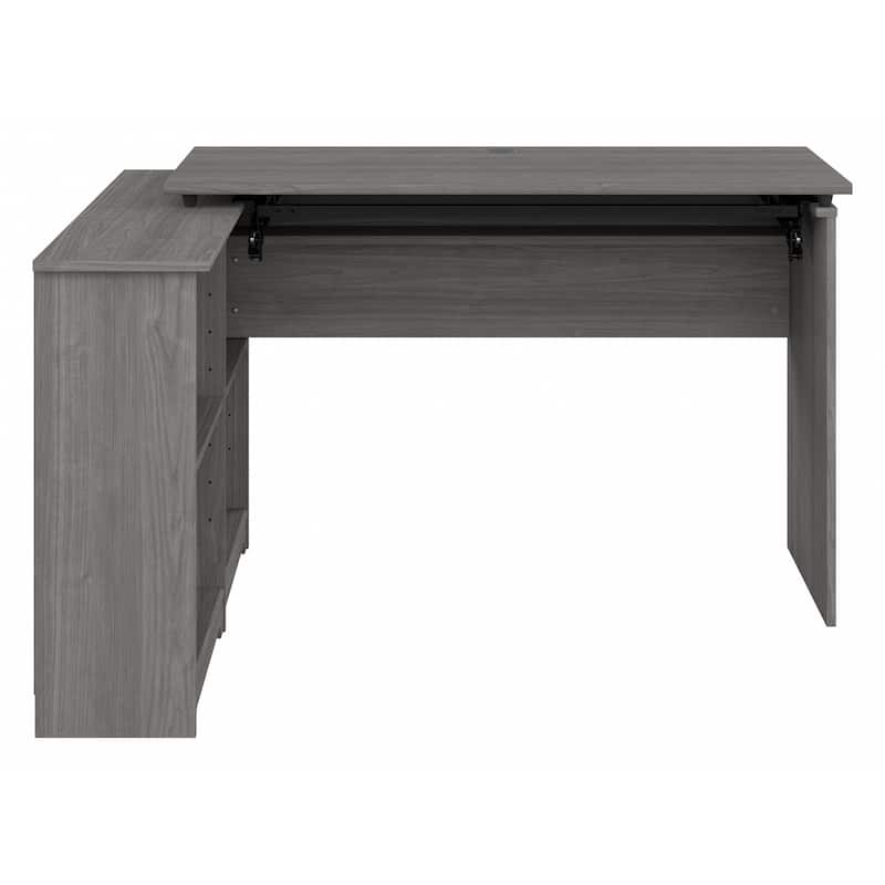 Bush Furniture Cabot 52W Standing Corner Desk with Shelves