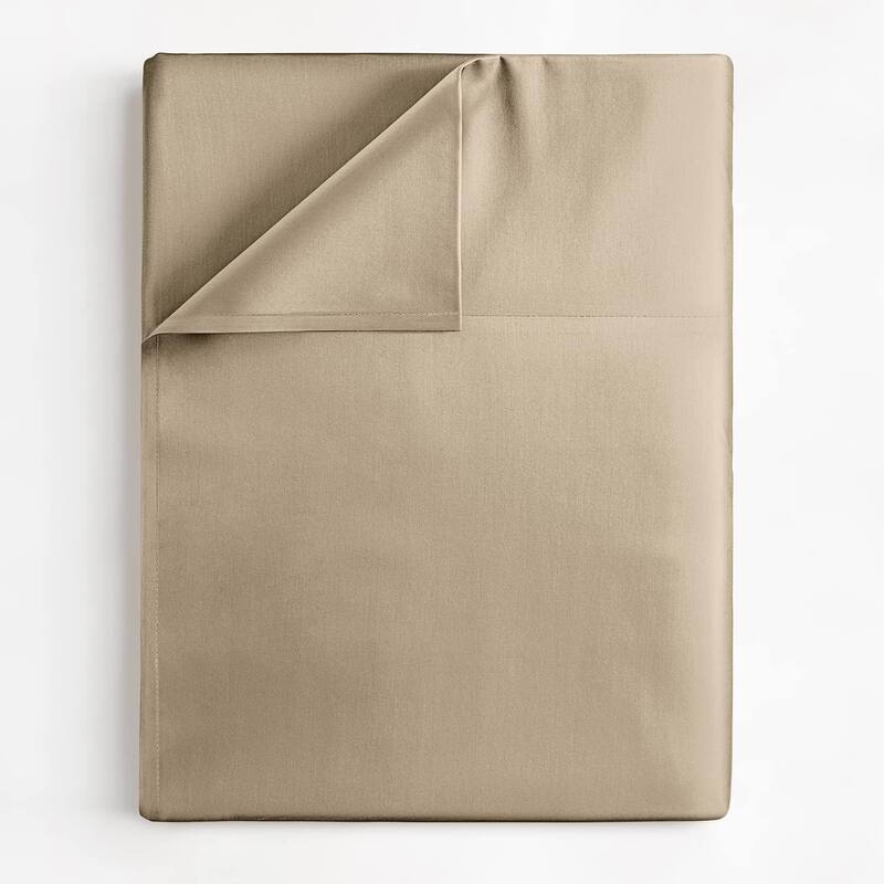 CGK Linens Solid Double Brushed Microfiber Single Flat Sheet/ Top Sheet - Cream - Queen