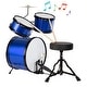preview thumbnail 17 of 15, Hey Play 3pc. Kids Drum Set with Cymbal, 2 Toms, Bass Drum and Throne