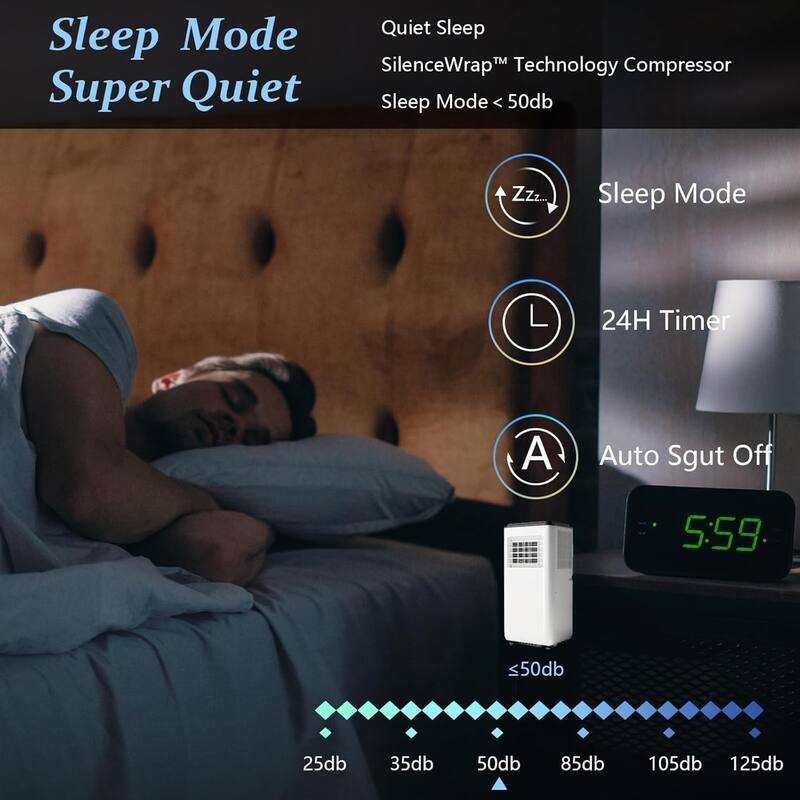Portable Air Conditioner for Indoor Rooms, 3-In-1 AC Unit for Bedroom